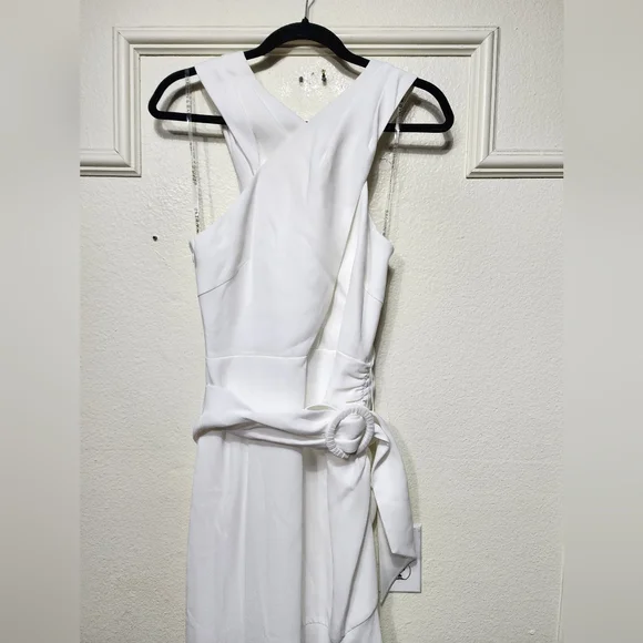 Sachin & Babi Naomi Halter Asymmetric Midi Ivory Dress 10 Wedding Party Formal - Picture 7 of 10